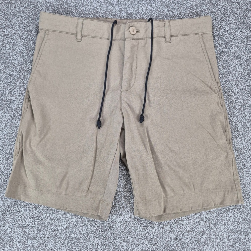 Outlier New Way Shorts Mens 31 Khaki Tan F. Cloth Stretch Nylon Tech Chino